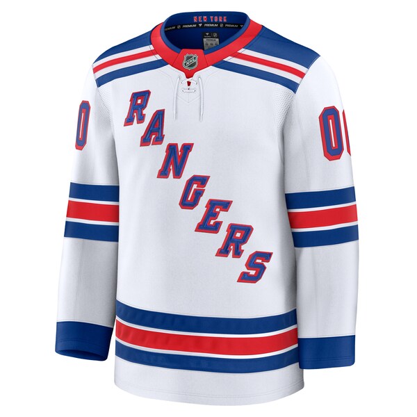 New York Rangers Away Premium Custom Jersey - White/Navy/Royal - Image 3