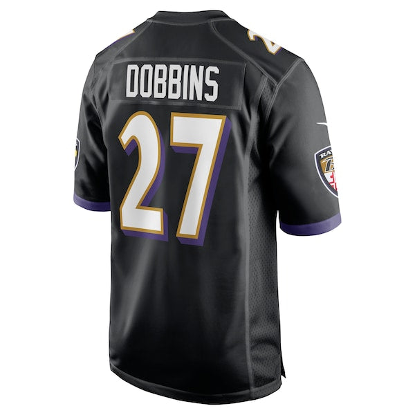 J.K. Dobbins Baltimore Ravens Nike Game Jersey - Black/Purple/White - Image 4
