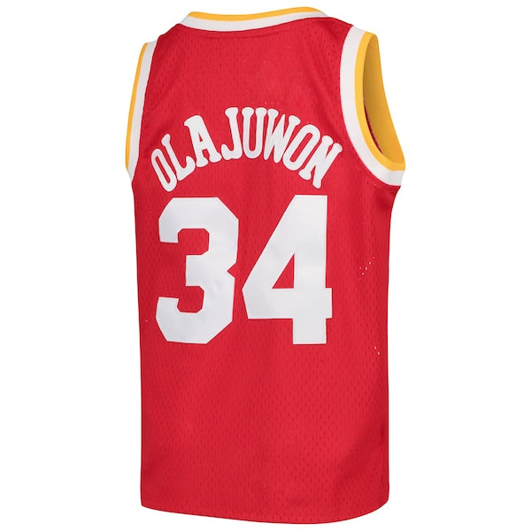 Hakeem Olajuwon Houston Rockets Youth Swingman Throwback Jersey - Red - Image 3