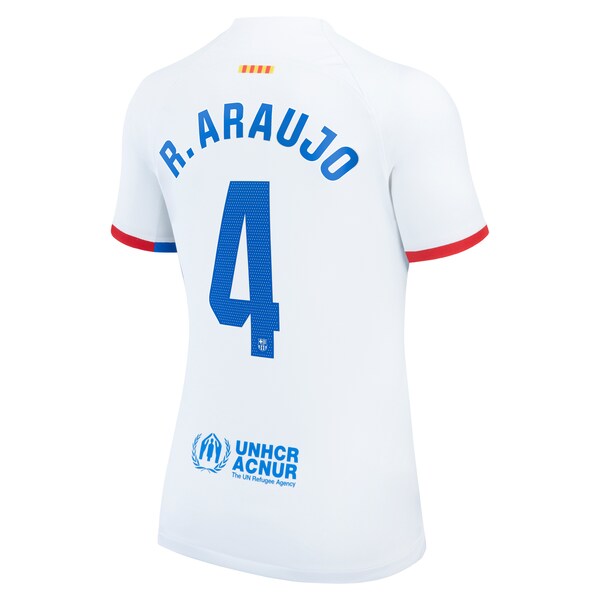 Ronald Araujo Barcelona Nike Women's 2023/24 Away Replica Jersey - White - Image 3