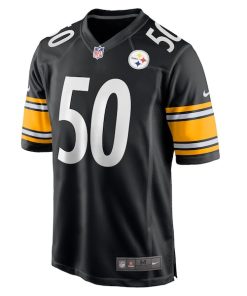 Alternative view of Elandon Roberts Pittsburgh Steelers Nike  Game Jersey -  Black