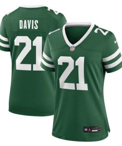 Alternative view of Ashtyn Davis New York Jets Nike Women's Team Game Jersey - Legacy Green