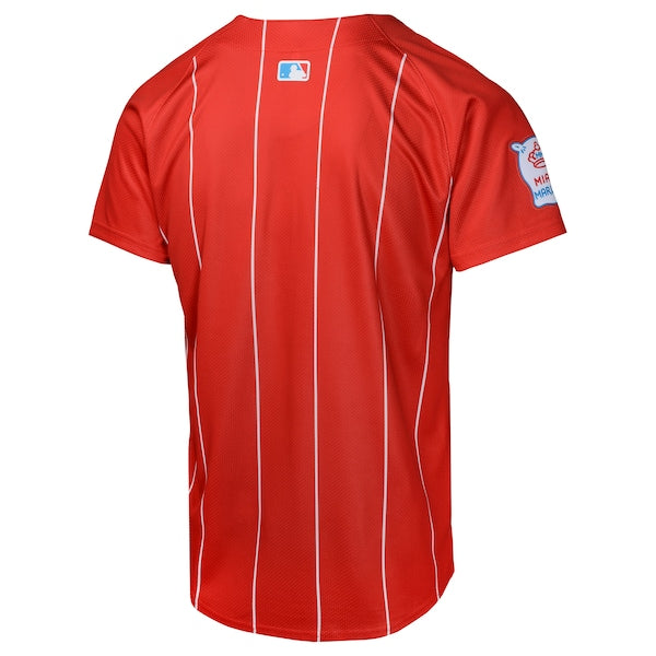Miami Marlins Nike Youth City Connect Limited Jersey - Red - Image 3