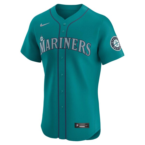 Seattle Mariners Nike Alternate Vapor Premier Elite Patch Jersey - Aqua - Image 3
