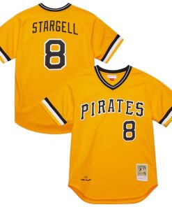 Alternative view of Willie Stargell Pittsburgh Pirates  1979 Throwback Authentic Jersey - Gold/White