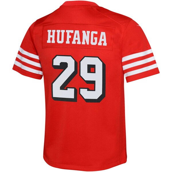 Talanoa Hufanga San Francisco 49ers Nike Youth Game Jersey - Scarlet - Image 3