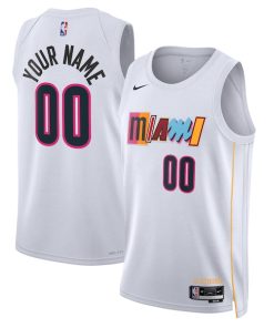 Miami Heat Nike Unisex 2022/23 Swingman Custom Jersey - City Edition - White