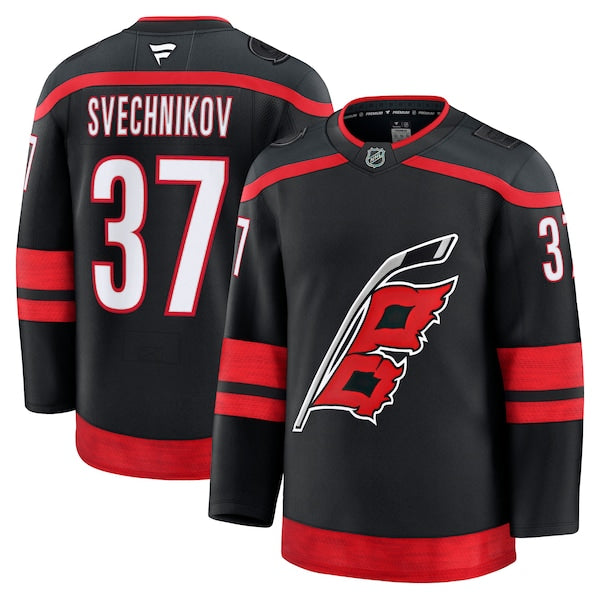 Andrei Svechnikov Carolina Hurricanes Home Premium Jersey - Black/White - Image 2