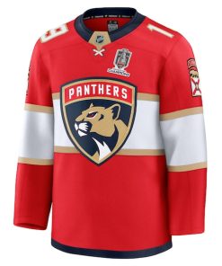 Alternative view of Matthew Tkachuk Florida Panthers  Home 2025 Stanley Cup Champions Premium Patched Jersey - Red
