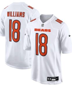 Alternative view of Caleb Williams Chicago Bears Nike Fashion Jersey - Tundra White/Black