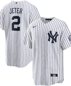 Derek Jeter New York Yankees Nike 2020 Hall of Fame Induction Home Replica Player Name Jersey - White/Navy