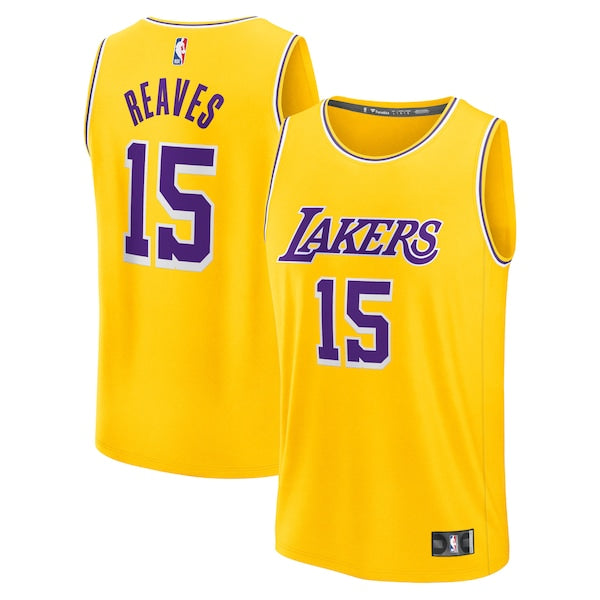 Austin Reaves Los Angeles Lakers Fast Break Replica Jersey - Gold - Icon Edition