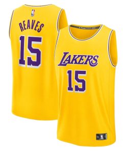Austin Reaves Los Angeles Lakers  Youth Fast Break Replica Jersey - Gold - Icon Edition