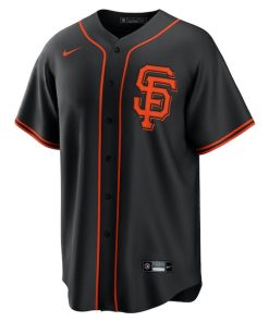 Alternative view of Willy Adames San Francisco Giants Nike Alternate Replica Baseball Jersey - Black