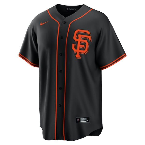 Willy Adames San Francisco Giants Nike Alternate Replica Baseball Jersey - Black - Image 2