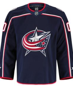 Alternative view of Columbus Blue Jackets  Home Authentic Pro Custom Jersey - Navy