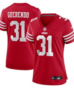 Isaac Guerendo San Francisco 49ers Nike Women's  Game Jersey -  Scarlet