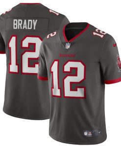 Tom Brady Tampa Bay Buccaneers Nike Alternate Vapor Limited Jersey - Pewter/Red