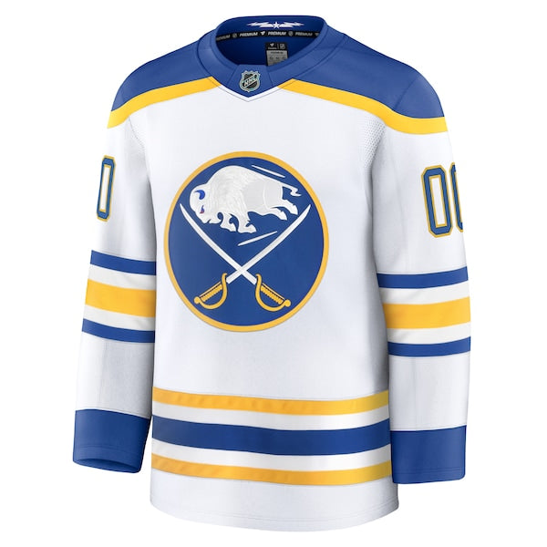 Buffalo Sabres Away Premium Custom Jersey - White/Black/Royal - Image 3