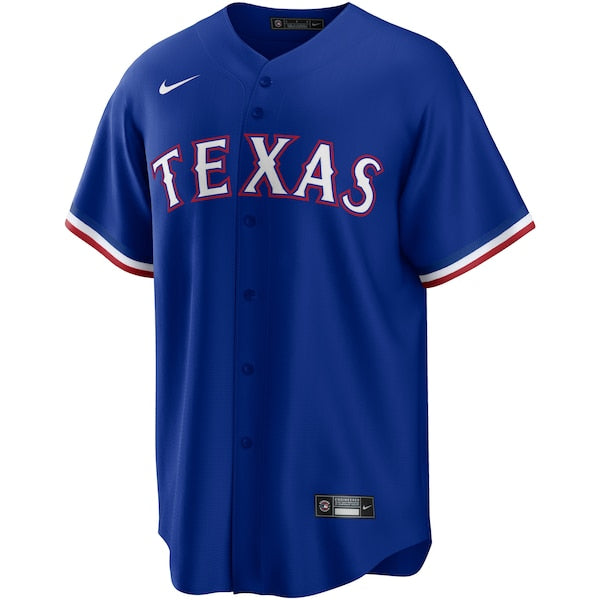 Texas Rangers Nike Alternate Replica Team Logo Jersey - Royal/White/Gray - Image 3