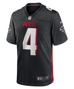 Alternative view of Taylor Heinicke Atlanta Falcons Nike Game Player Jersey - Black