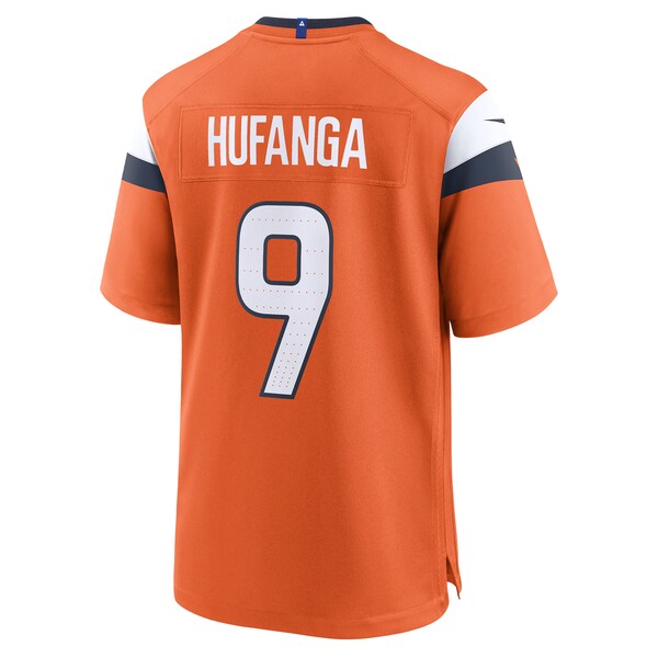 Talanoa Hufanga Denver Broncos Nike Team Game Jersey - Orange - Image 3