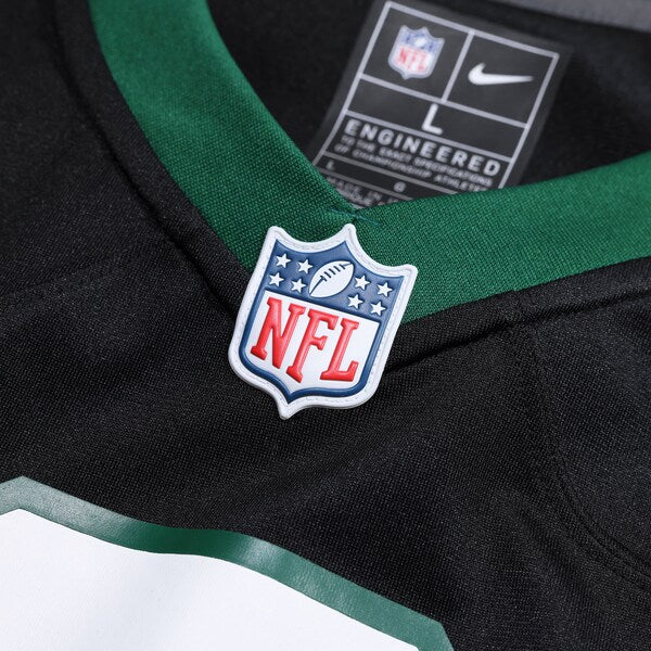 Justin Fields New York Jets Nike Game Jersey - Stealth Black - Image 4