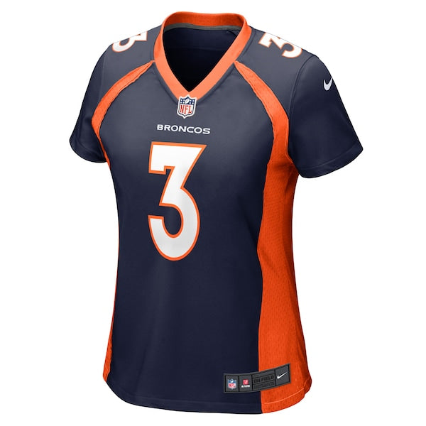 Russell Wilson Denver Broncos Nike Women's Player Jersey - Navy/Orange - Image 3