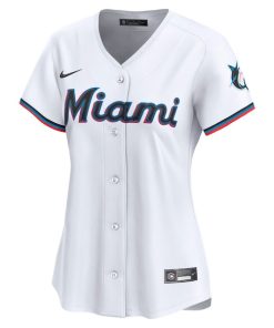 Alternative view of Miami Marlins Nike Women's Home Limited Jersey - White