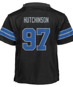 Alternative view of Aidan Hutchinson Detroit Lions Nike Preschool Alternate Player Game Jersey - Black