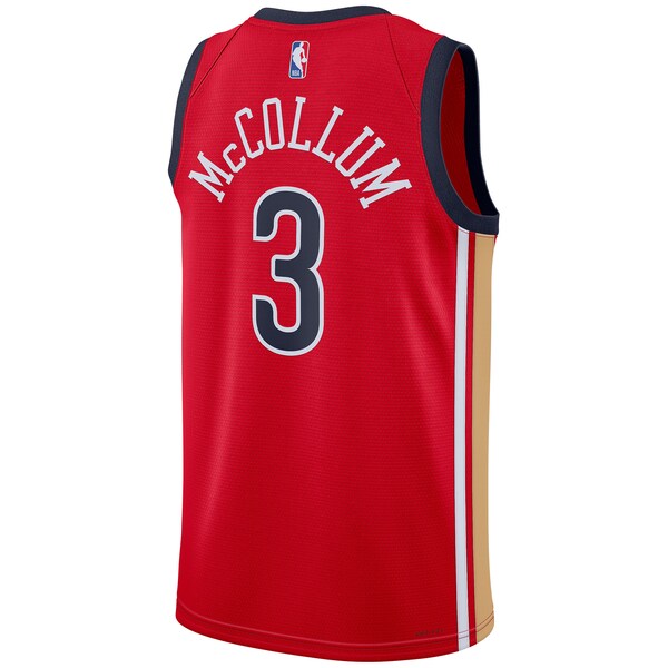 CJ McCollum New Orleans Pelicans Jordan Brand Unisex Swingman Jersey - Statement Edition - Red - Image 3