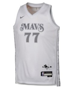 Alternative view of Luka Don?i? Dallas Mavericks Nike Youth 2024/25 Swingman Player Jersey - City Edition - White