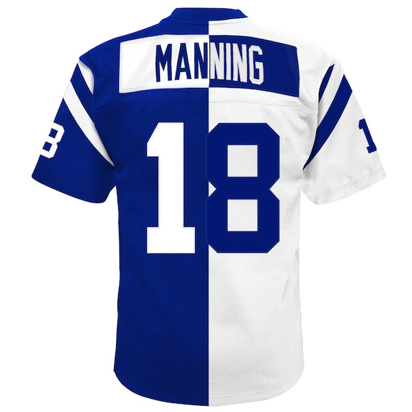 Peyton Manning Indianapolis Colts Youth Split Legacy Jersey - White/Royal - Image 3