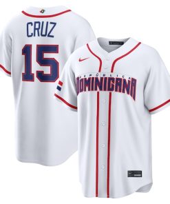 Oneil Cruz Dominican Republic Baseball Nike 2026 World Baseball Classic Home Stadium Jersey - White