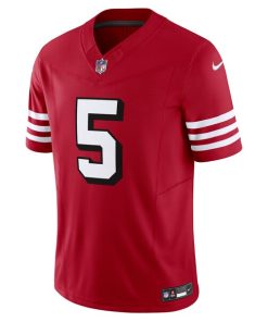 Alternative view of Trey Lance San Francisco 49ers Nike Vapor F.U.S.E. Limited Jersey - Scarlet