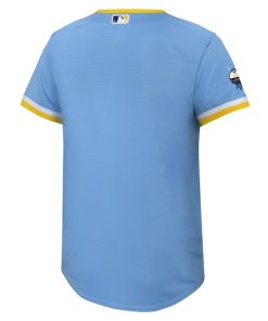 Alternative view of Milwaukee Brewers Nike Preschool 2022 City Connect Replica Team Jersey - Powder Blue