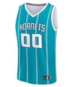 Alternative view of Charlotte Hornets  Youth Fast Break Custom Replica Jersey - Teal  - Icon Edition