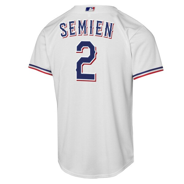 Marcus Semien Texas Rangers Nike Youth Home Replica Player Jersey - White - Image 3