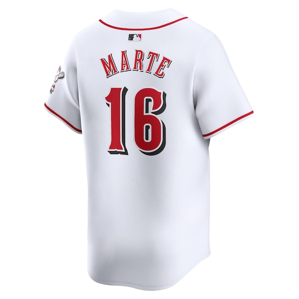 Noelvi Marte Cincinnati Reds Nike Home Limited Player Jersey - White - Image 3