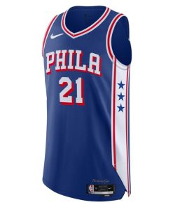 Alternative view of Joel Embiid Philadelphia 76ers Nike Authentic Jersey - Association Edition - Royal