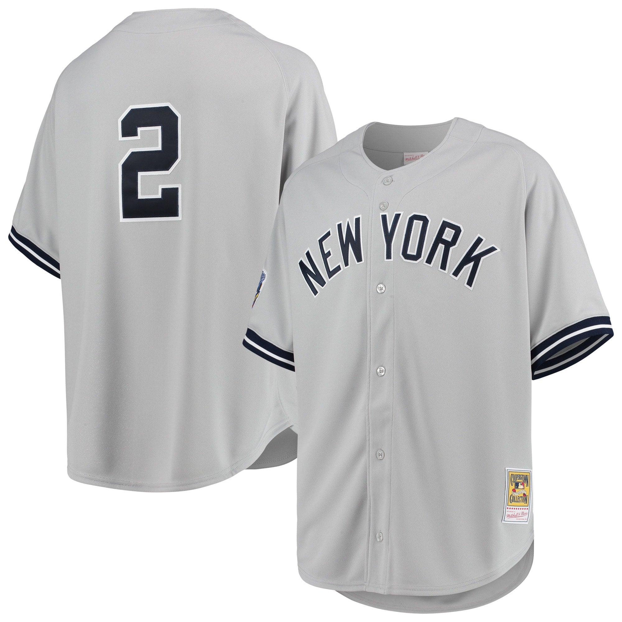Derek Jeter New York Yankees 1997 Cooperstown Collection Authentic Jersey - White/Gray - Image 5