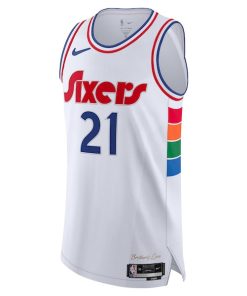 Alternative view of Joel Embiid Philadelphia 76ers Nike 2024/25 Authentic Player Jersey - City Edition - White