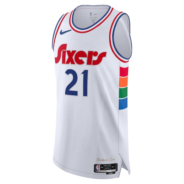 Joel Embiid Philadelphia 76ers Nike 2024/25 Authentic Player Jersey - City Edition - White - Image 2