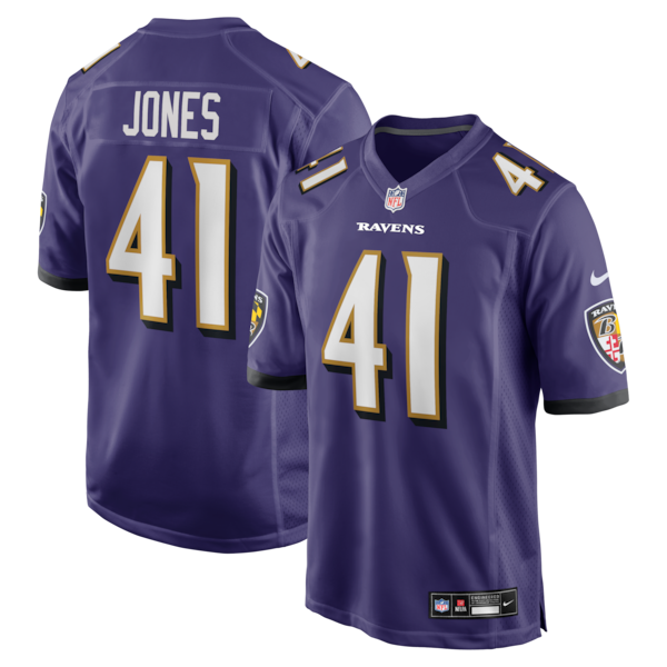 Dre'Mont Jones Baltimore Ravens Nike Team Game Jersey - Purple