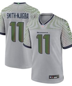 Jaxon Smith-Njigba Seattle Seahawks Nike 2025 Rivalries Collection Game Jersey - Wolf Gray