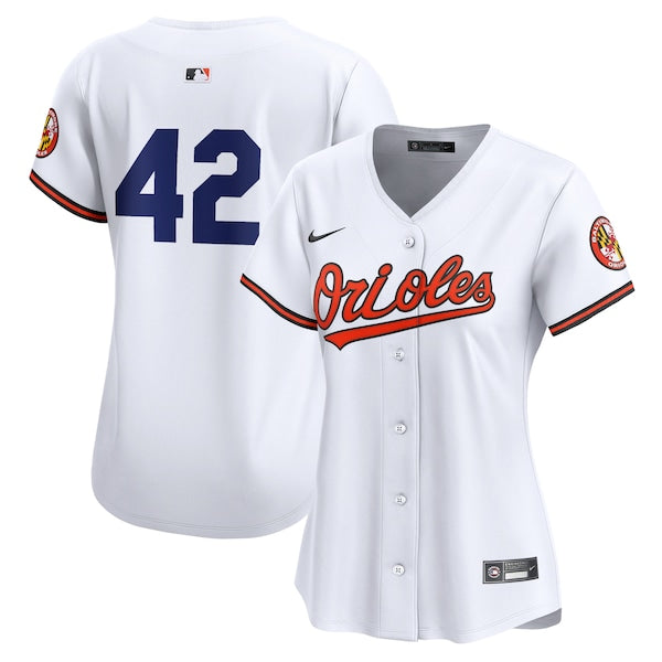 Baltimore Orioles Nike Women's 2024 Jackie Robinson Day Home Limited Jersey?ยจC White