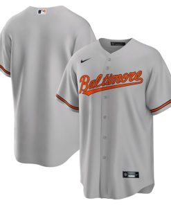 Baltimore Orioles Nike Road Replica Team Jersey - Gray/White/Black