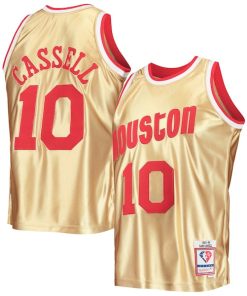 Sam Cassell Houston Rockets 75th Anniversary 1993/94 Hardwood Classics Swingman Jersey - Gold