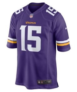Alternative view of Dallas Turner Minnesota Vikings Nike  Game Jersey -  Purple