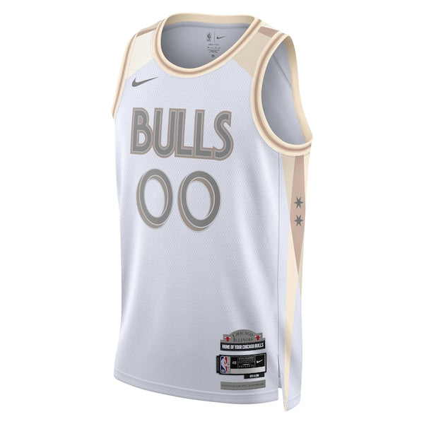 Chicago Bulls Nike Unisex 2024/25 Custom Swingman Jersey - City Edition - White - Image 2